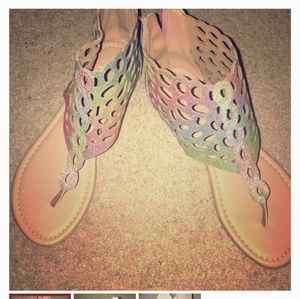 Justice sparkly sandals